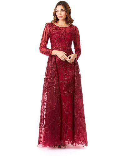 Lara Gorgeous Overskirt Dress - Red