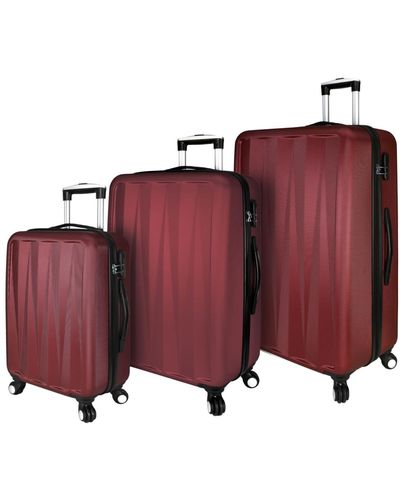 Elite Luggage Verdugo 3-pc. Hardside luggage Spinner Set - Red