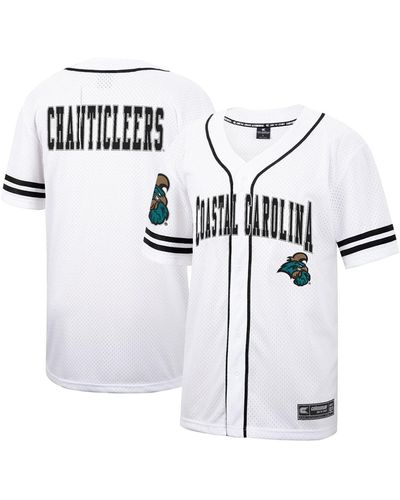 Colosseum Athletics Coastal Carolina Chanticleers Free-spirited Full-button Baseball Jersey - White