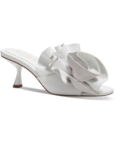 Kate Spade Flourish Embellished Dress Sandals - White