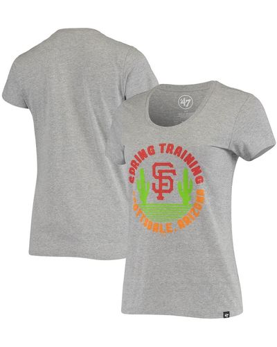 '47 Heathered San Francisco Giants Spring Training Cactus Circle Scoop Neck T-shirt - Gray