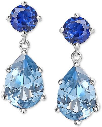 Giani Bernini Cubic Zirconia Pear Drop Earrings - Blue