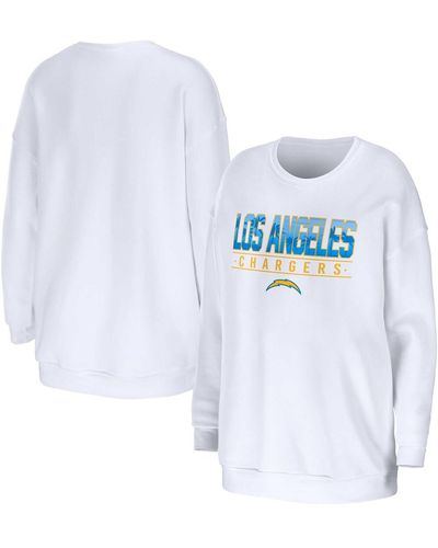 WEAR by Erin Andrews Los Angeles Chargers Domestic Pullover Sweatshirt - Blue