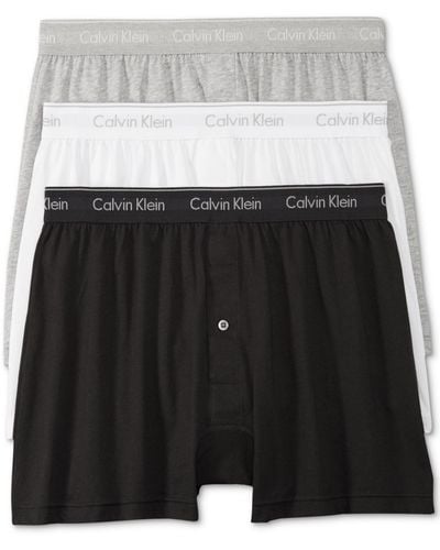 Calvin Klein 3-pack Cotton Classics Knit Boxers Underwear - Gray