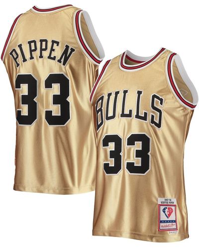 Mitchell & Ness Scottie Pippen Chicago Bulls 75th Anniversary 1997-98 Hardwood Classics Swingman Jersey - Metallic