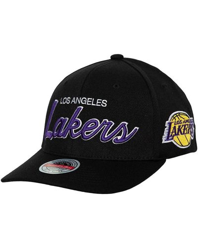 Mitchell & Ness Los Angeles Lakers Mvp Team Script 2.0 Stretch-snapback Hat - Black
