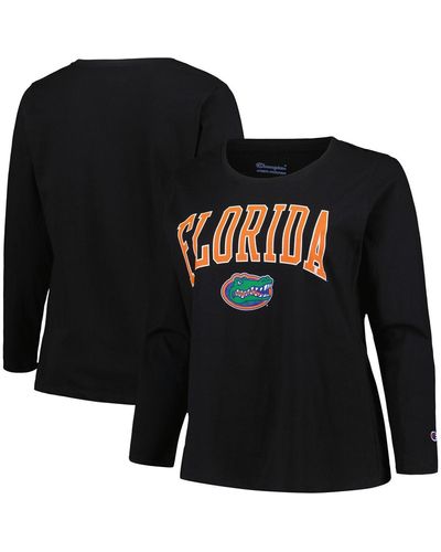 Profile Florida Gators Plus Size Arch Over Logo Crew Neck Long Sleeve T-shirt - Black