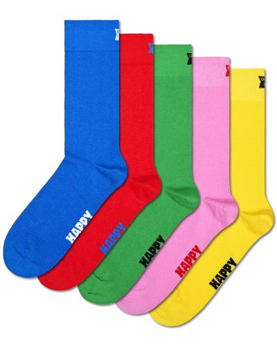 Happy Socks 5-pack Solid Socks - Blue