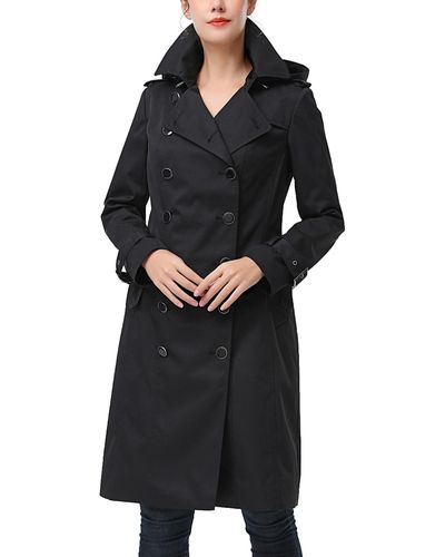 Kimi + Kai Kimi + Kai Emma Water Resistant Hooded Trench Coat - Black