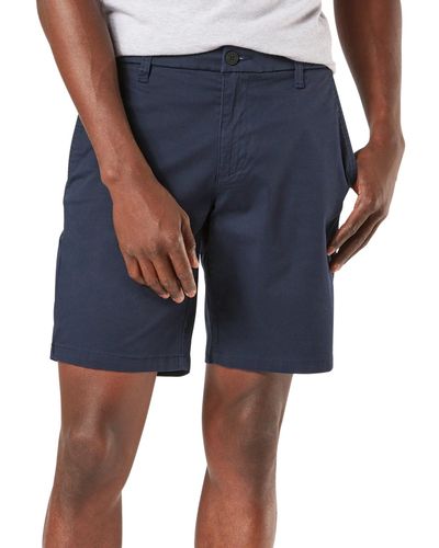 Dockers Ultimate Supreme Flex Stretch Solid 9" Shorts - Blue
