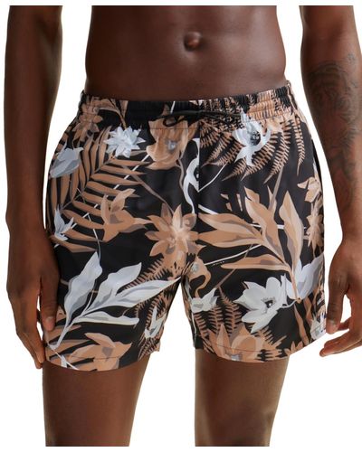 BOSS Boss By Tropical-print Quick-drying Swim Shorts - Multicolor