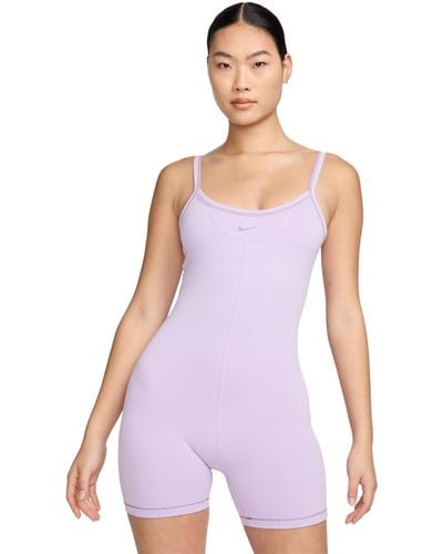 Nike One Dri-fit Short Bodysuit - Purple