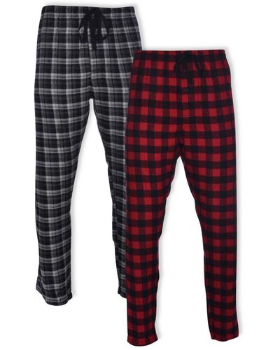 Hanes Hanes Big And Tall Flannel Sleep Pant - Red
