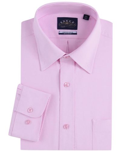 Eagle Stretch Neck Pinpoint Oxford Shirt - Purple