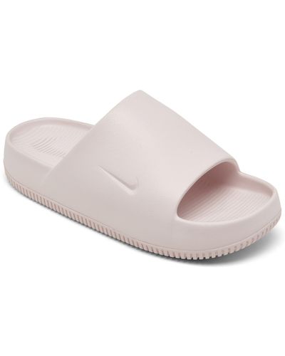 Nike Calm Slide Sandals From Finish Line - Natural