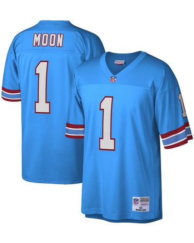 Mitchell & Ness, Shirts, Mitchell And Ness 993 Throwback Oilers 1 Warren  Moon Home Jersey