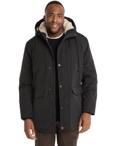 Johnny Bigg Big & Tall Auston Parka Jacket - Black