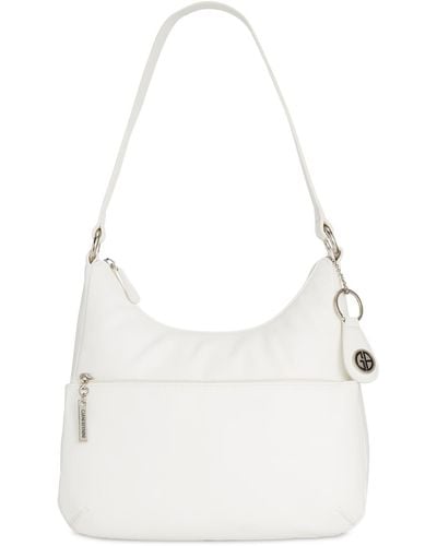 Giani Bernini Nappa Leather Hobo Bag - White
