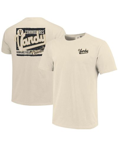 Image One Distressed Vanderbilt Commodores Baseball Throwback Comfort Color T-shirt - Natural