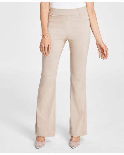 INC International Concepts High-rise Pull-on Flare-leg Pants - Natural