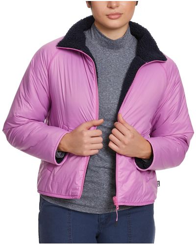 BASS OUTDOOR Reversible Fleece Zip Jacket - Purple