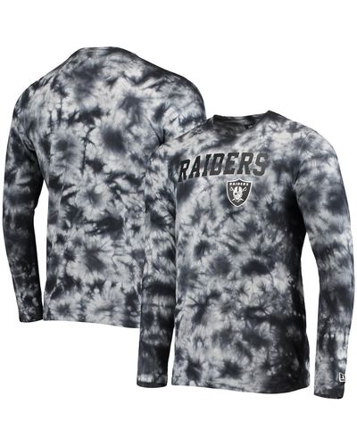 KTZ Las Vegas Raiders Tie-dye Long Sleeve T-shirt - Black