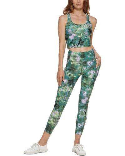 Calvin Klein Performance Printed High-waist 7/8 Length leggings - Green