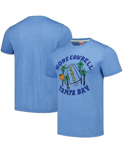 Homage Tampa Bay Rays Doddle Collection More Cowbell Tri-blend T-shirt - Blue