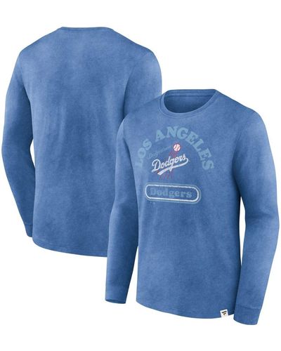 Fanatics Distressed Los Angeles Dodgers Circus Catch Long Sleeve T-shirt - Blue