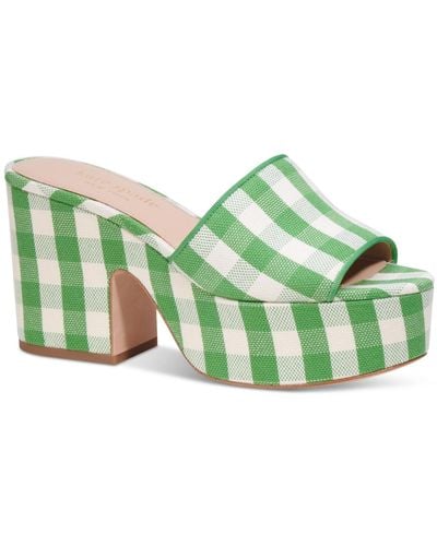 Kate Spade Ibiza Slip-on Platform Wedge Sandals - Green