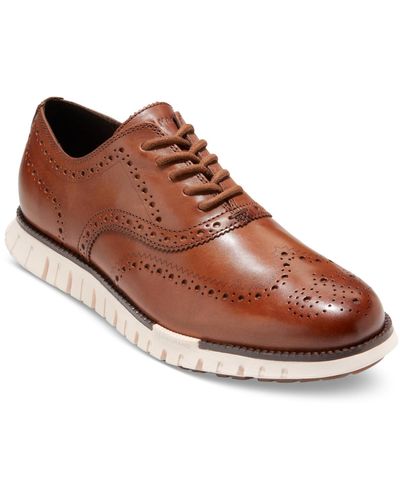 Cole Haan Zerøgrand Remastered Lace-up Wingtip Oxford Shoes - Brown