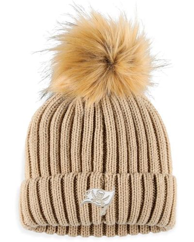 WEAR by Erin Andrews Tampa Bay Buccaneers Neutral Cuffed Knit Hat - Natural