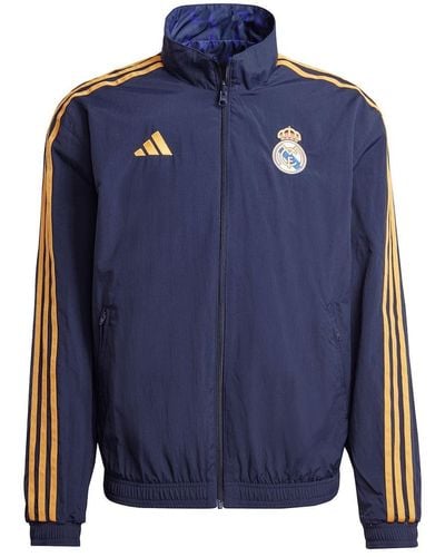 adidas Real Madrid 2023/24 Reversible Anthem Full-zip Jacket - Blue