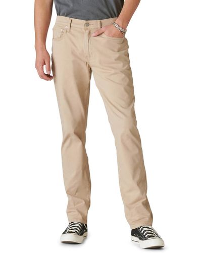 Lucky Brand 223 Athletic Straight Fit Stretch Jeans - Natural