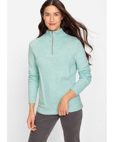 Olsen Long Sleeve Quarter Zip Pullover - Green