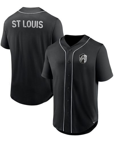 Fanatics St. Louis City Sc Third Period Fashion Baseball Button-up Jersey - Black
