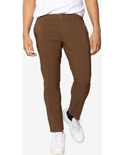 Xray Jeans X-ray Trouser Slit Patch Pocket Nylon Pants - Brown