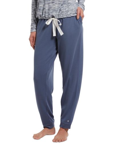 Hue Plus Size French Terry Cuffed Lounge Pant - Blue