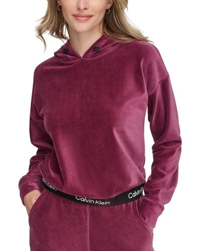 Calvin klein top performance velour hoodie