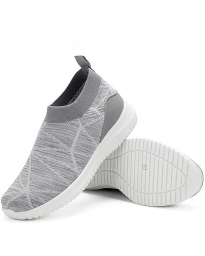 Mio Marino 's Casual Slip On Sneakers - Gray