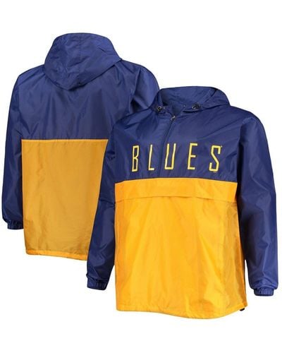 St. Louis Blues Two-Tone Reversible Fleece Jacket - Gray/Royal