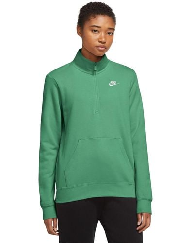 Nike Sportswear Club Fleece 1/2-zip Sweatshirt - Green