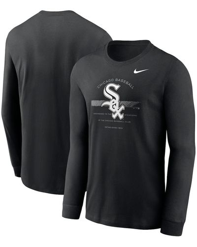 Nike Chicago White Sox Over Arch Performance Long Sleeve T-shirt - Black