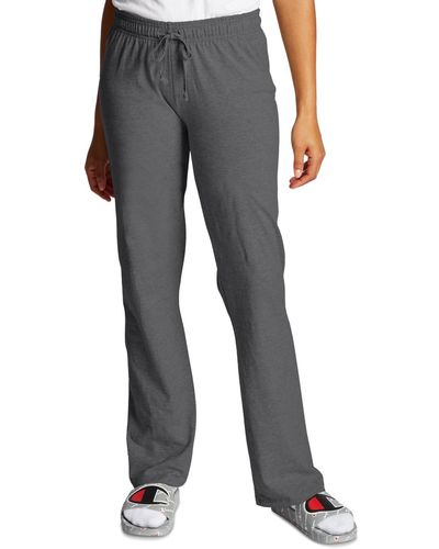 Champion Drawstring-waist Jersey Cotton Pants - Gray