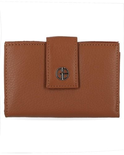 Giani Bernini Framed Indexer Leather Wallet - Brown