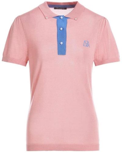 Bellemere New York Bellemere Chic Two-tone Polo - Pink