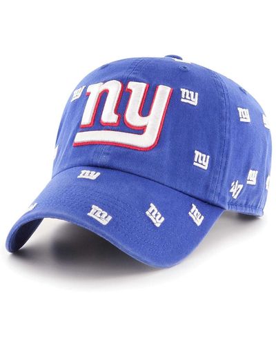 '47 And New York Giants Confetti Clean Up Adjustable Hat - Blue