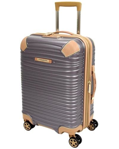 London Fog Closeout! Chelsea 20" Hardside Carry-on Spinner Suitcase - Purple