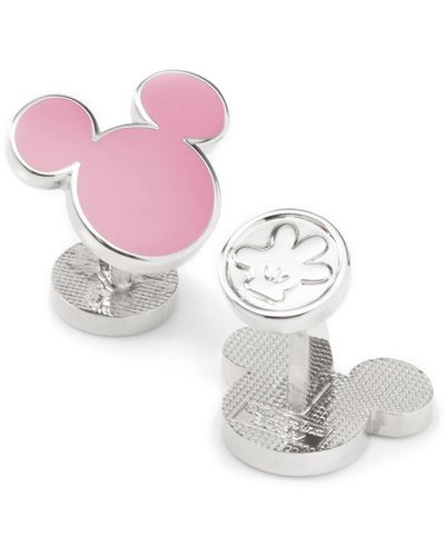 Disney Mickey Mouse Silhouette Cufflinks - Pink