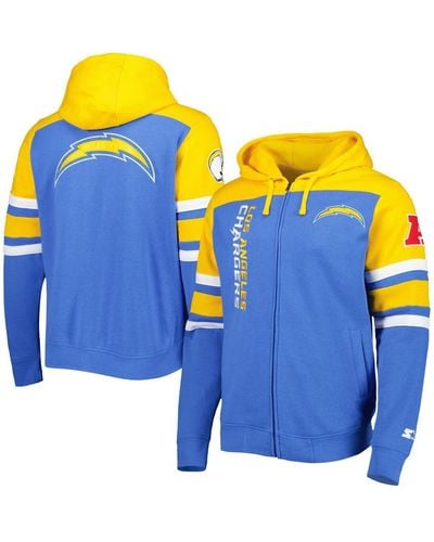 Starter Los Angeles Chargers Extreme Full-zip Hoodie Jacket - Blue